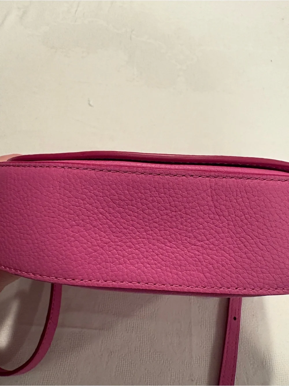 Cole Haan Hot Pink Pebbled Leather Crossbody